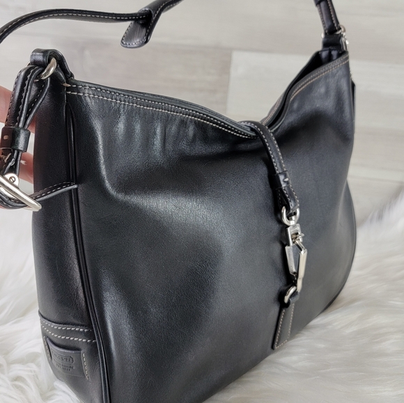 Coach Leatherware Black Leather Handbag #7778 Vintage 94 - Picture 7 of 16